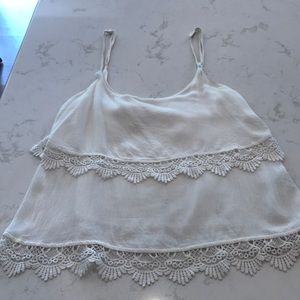 White lace top from garage